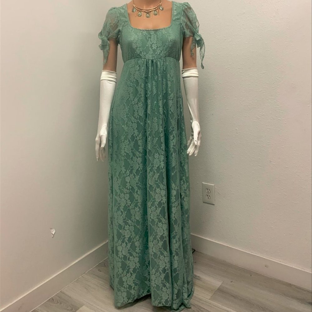 Bridgerton Regency Costume Lace Dress NWT